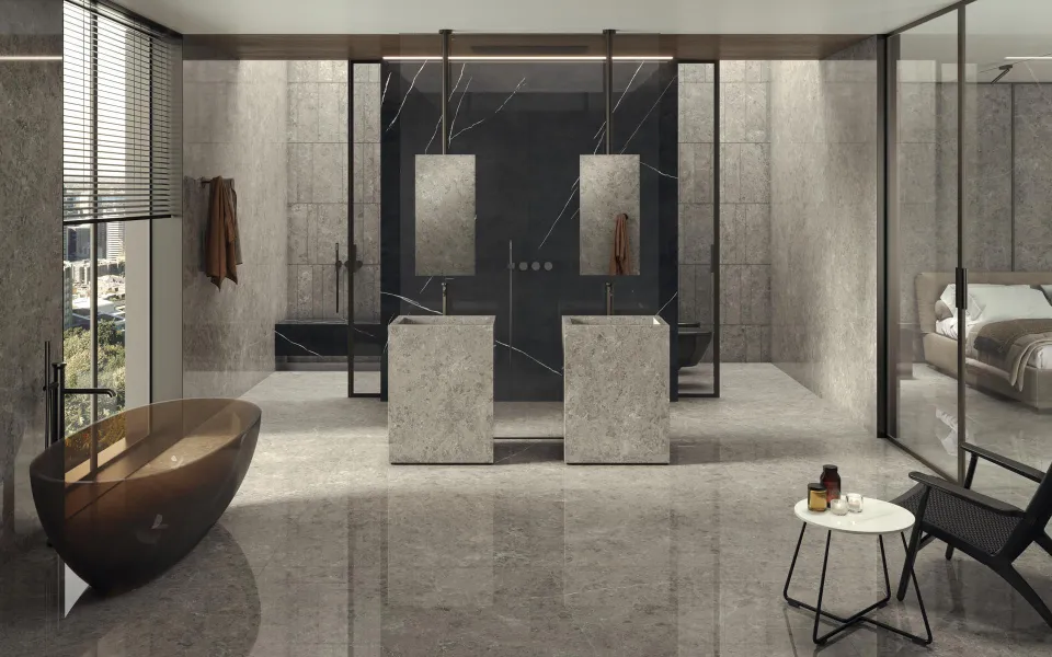 Керамограніт Atlas Concorde Marvel Meraviglia Grigio Elegante Hammered Matte 60×120 — фото 3