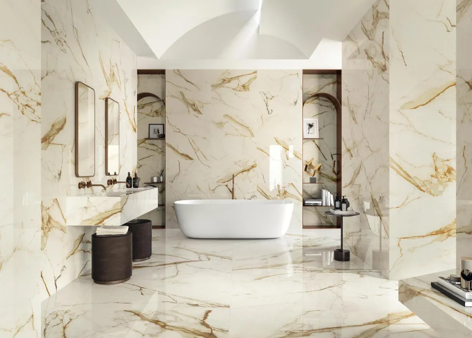 Керамограніт Atlas Concorde Marvel Shine Calacatta Delicato Matte 60×120 — фото 3